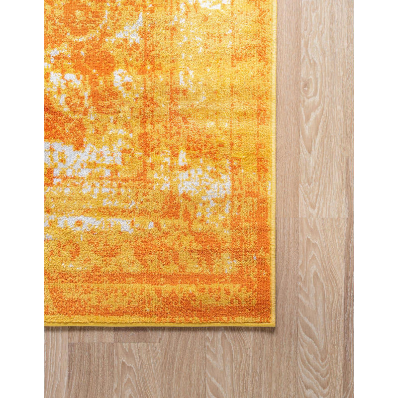 Mistana™ Brandt Performance Yellow/Orange Rug & Reviews Wayfair